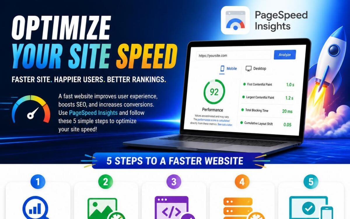 PageSpeed Insights: Optimiser la vitesse de votre site en 5 étapes