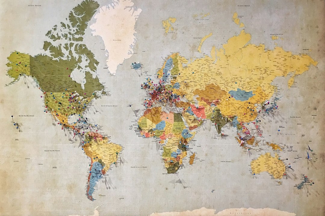 Site multilingue : carte du monde pour un site web international